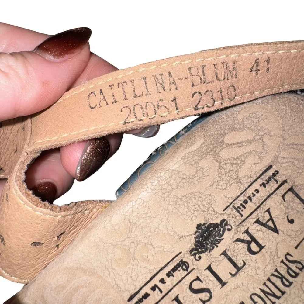 Spring Step L’Artiste Cattlina Leather Sandals Floral Women’s EU 41‎ US 10–10.5